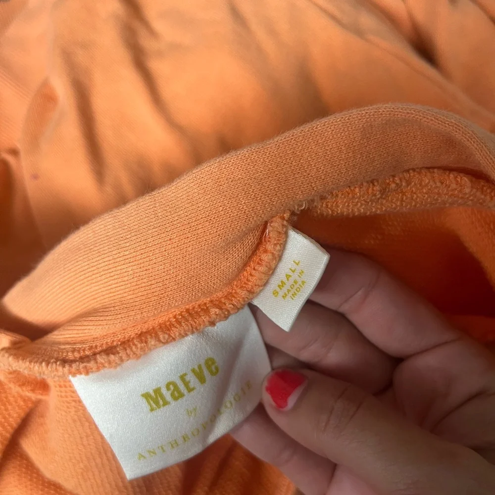 Maeve by Anthropologie Crewneck S Cropped Open Back Long Sleeve Sweatshirt - Picture 5 of 5